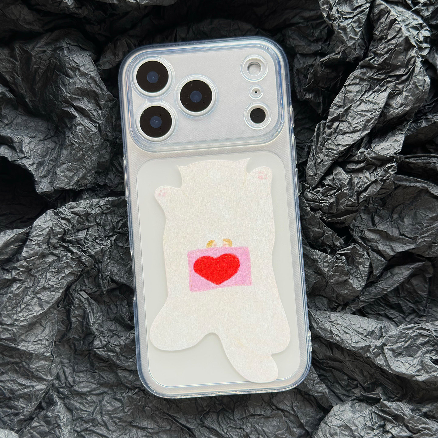 可爱信封小猫咪手机壳适用于iPhone17promax苹果16pro全包15pro小众14pro女防摔13pro保护套安卓可定制