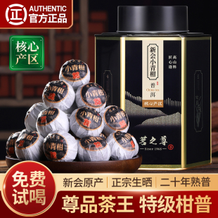 尊品小青柑普洱茶特级正宗新会陈皮柑普茶二十年熟茶罐装 茶叶500g