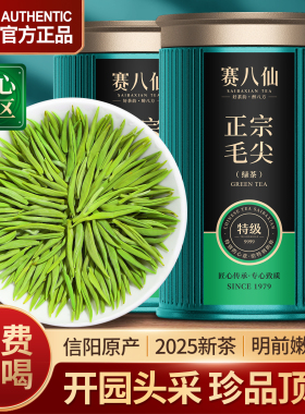 赛八仙珍品顶芽2025新茶毛尖茶叶信阳绿茶明前特级嫩芽散装毛尖茶