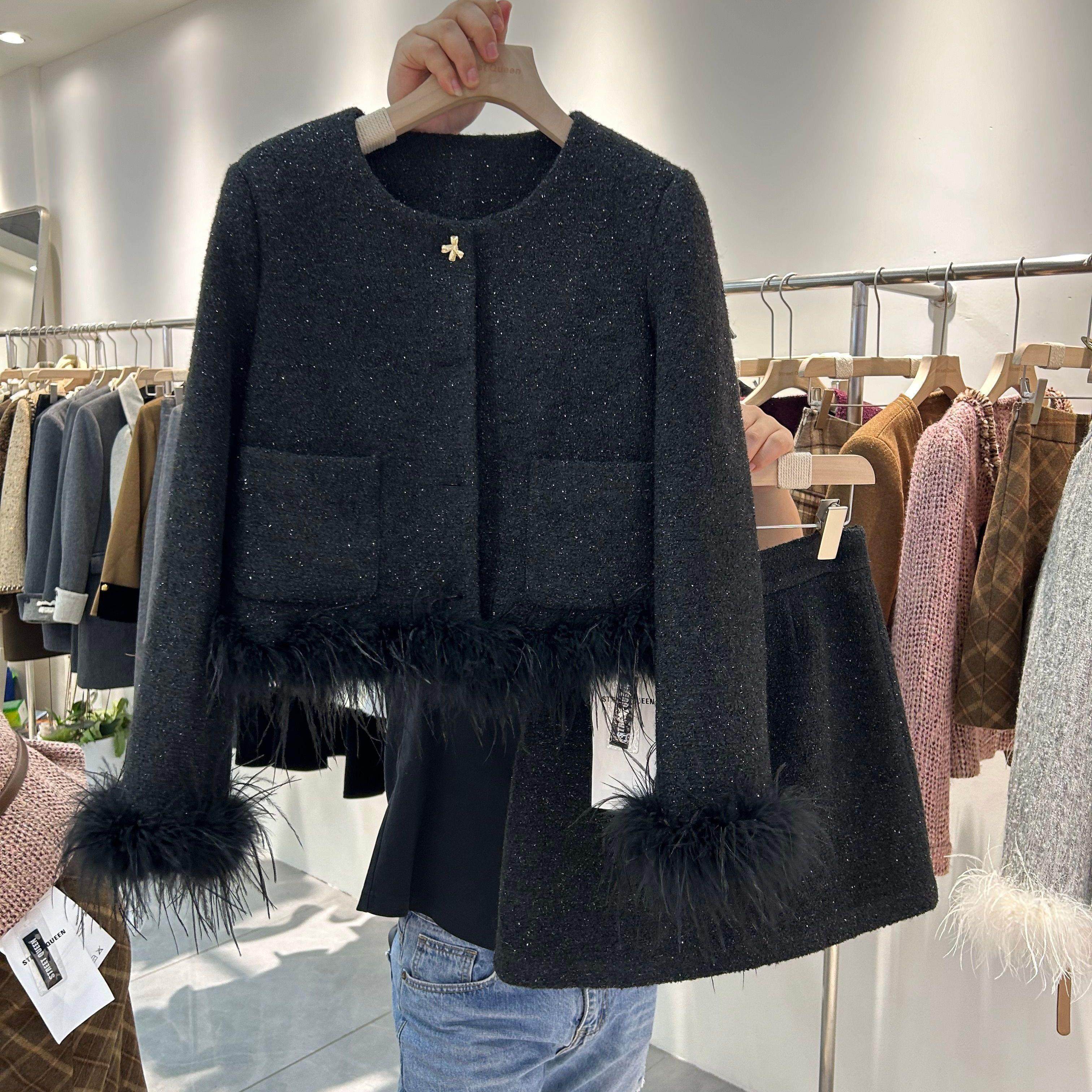 小香风外套两件套2025高级冬季气质轻奢羽绒显瘦半身裙新款套装女,女装/女士精品,时尚套装,淘宝优惠券,粉丝福利购,淘宝优惠卷