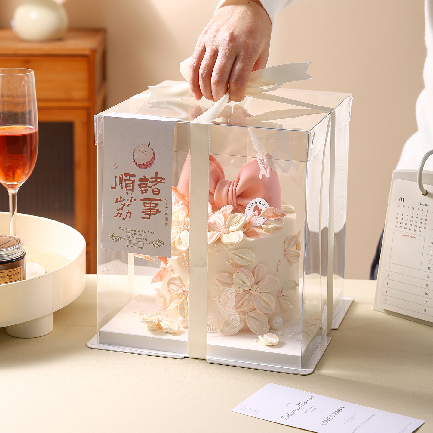 蛋糕包装盒子6/8/10寸蛋糕盒定制