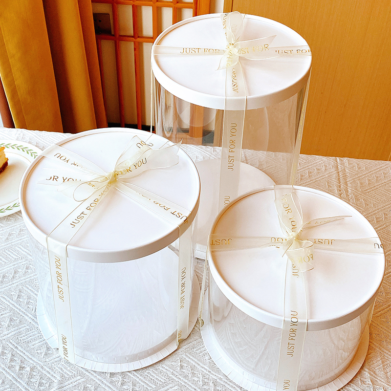 礼左礼右圆形蛋糕盒简约包装盒子