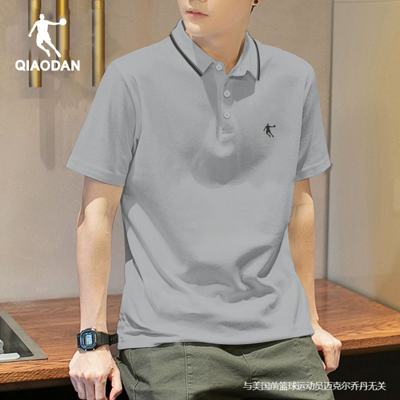 乔丹短袖T恤男2025夏季新款男士翻领POLO衫速干透气上衣运动半袖