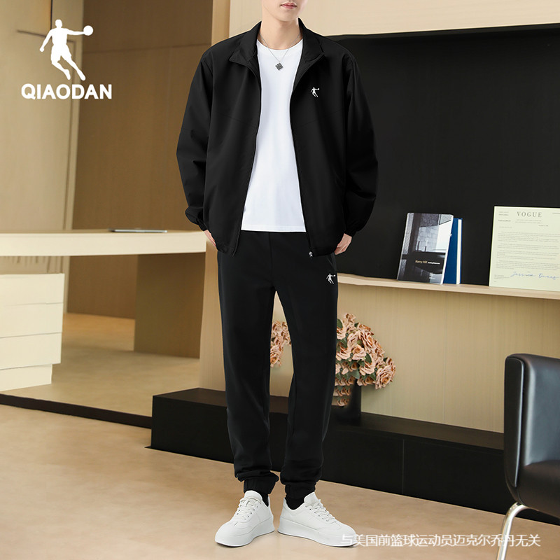 乔丹运动套装男立领外套跑步健身