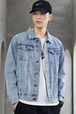 J9015-P70主推2021秋冬季修身帅气大码牛仔夹克青年男外套，男装夹克，星座224-1