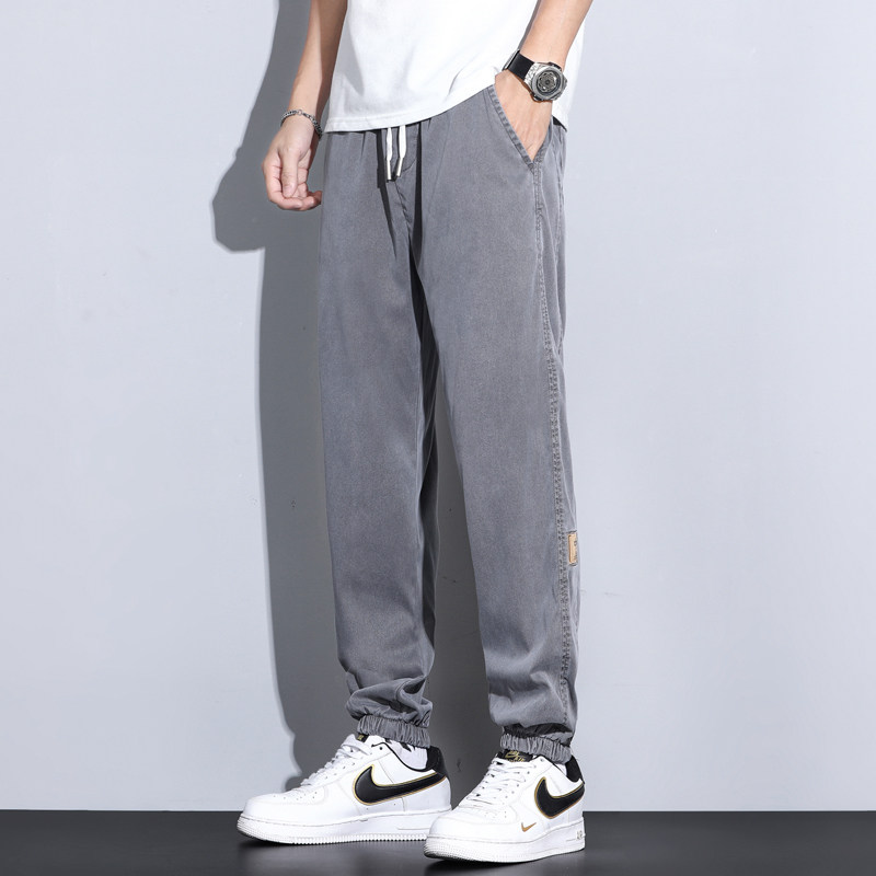 968-P45现货秋季新款牛仔裤春季青少年宽松束脚哈伦休闲九分裤男,男装牛仔裤,星座224-1