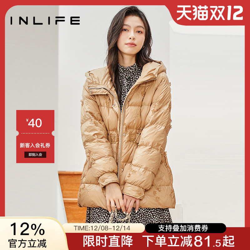 伊纳芙中长款羽绒服时尚保暖