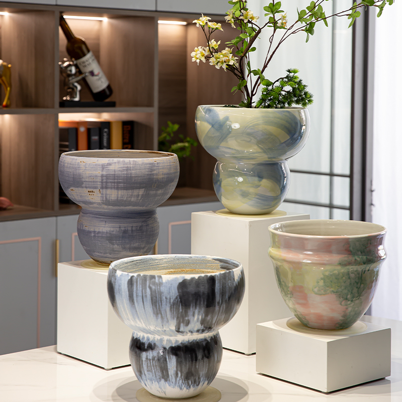 奔蘭景德鎮陶瓷現代簡約花盆擺件