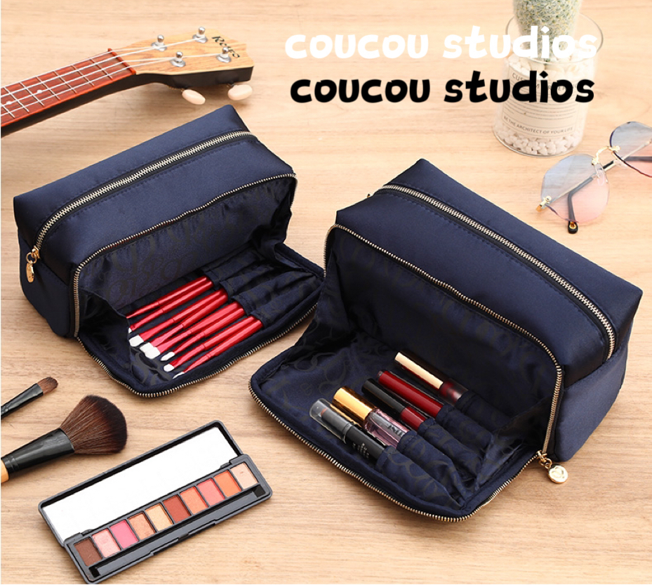 春节不打烊！国外柜台 cpb双层拉链彩妆收纳包化妆包便携旅行收纳