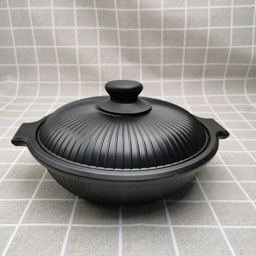 日式商用燃气带盖不粘铝煲仔饭