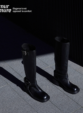 Le' Murmure 重磅 Italy原胚水洗马皮 纯手工骑士靴 及膝马靴筒靴