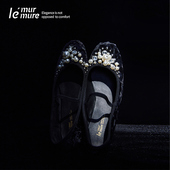 Murmure 黑色曼陀罗 巴洛克新古典主义手工钉珠 重工芭蕾舞鞋