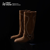 Murmure 新古典主义马靴 当代转译 流动美学 麂皮铆钉骑士靴