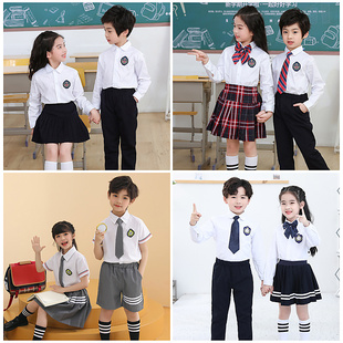 英伦学院风班服幼儿园园服春秋毕业照制服套装 儿童小学生校服夏季