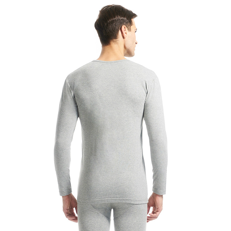THREE GUNS UNDERWEAR STRETCH LYCRA COTTON MENS LONG-SLEEVED ROUND NECK BASIC THIN THERMAL UNDERWEAR SET QIUYI LONG TROUSERS WOMEN
