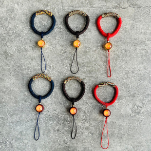 藏式唐卡楞严咒本命年手机挂件藏族保平安护身符吊坠手指环扣挂绳