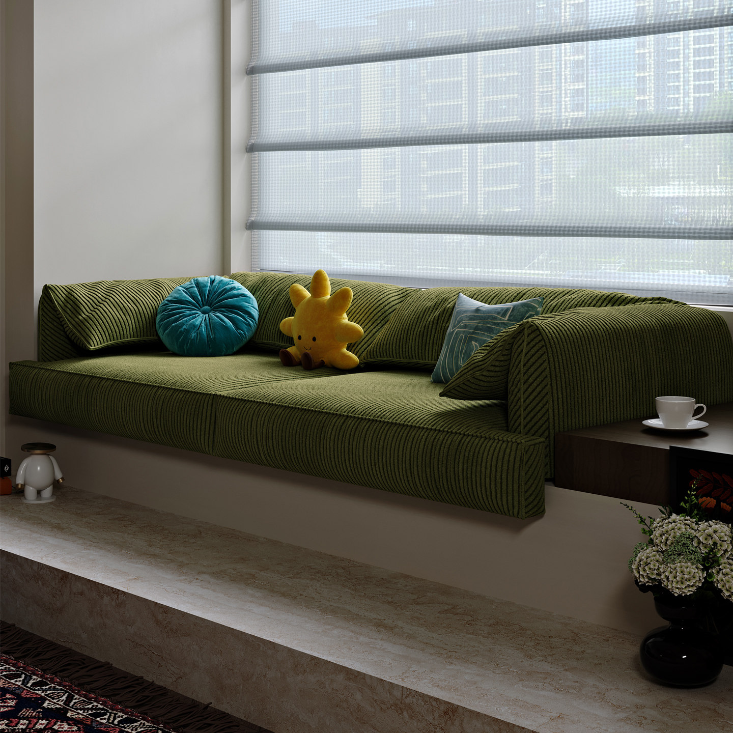 2025新大象耳朵定制飘窗改造神器客厅卧室阅读休闲沙发一体坐靠垫