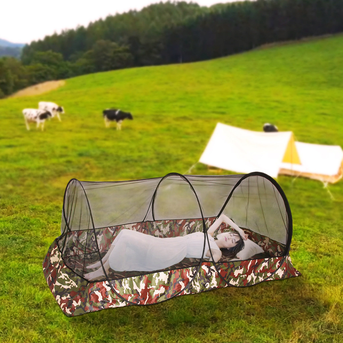 OUTDOOR INSTALLATION-FREE PORTABLE TRAVEL DETECTION AND ANTI-MOSQUITO FOLDING CLIMBING AND CAMPING EQUIPMENT TO OPEN OUTDOOR MOSQUITO NET TENT IN SECONDS