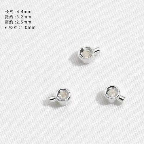 14K18K包金定位夹扣珍珠项链收尾扣头配件手工diy手链定位珠材料