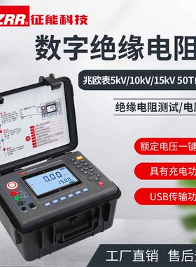 征能ES3045E数字绝缘测试仪高压绝缘直流电阻表ES3045兆欧表15KV