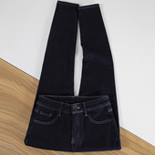 女2025冬新款 弹力小脚裤 修身 丹宁蓝高腰紧身牛仔裤 显瘦加绒铅笔裤