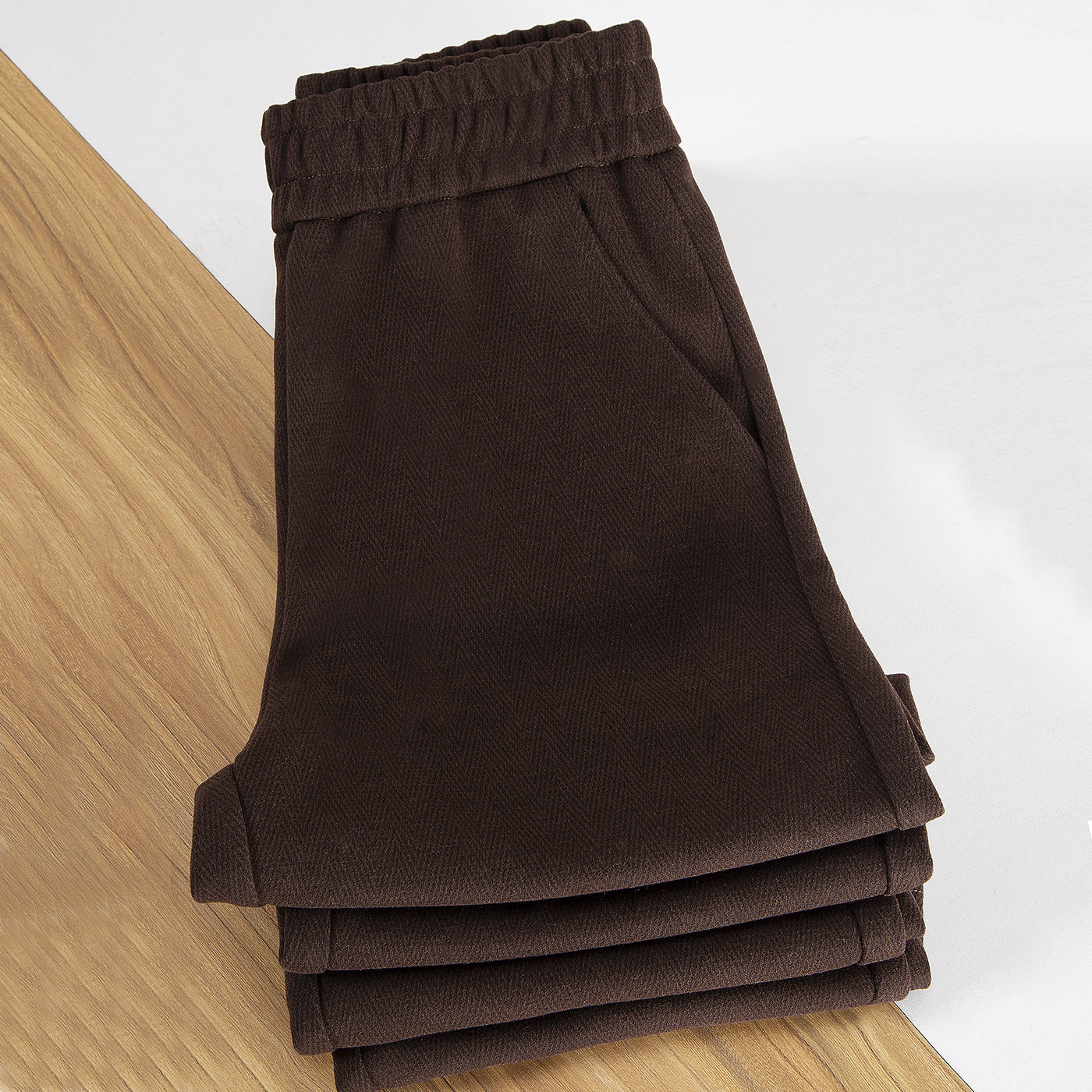 醋酸羊毛窄版阔腿裤女秋冬新款