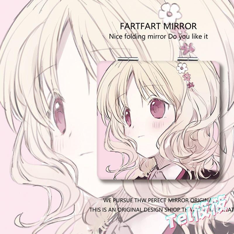 魔鬼恋人周边小森唯小镜子学生便携化妆镜可爱翻盖补妆镜随身带