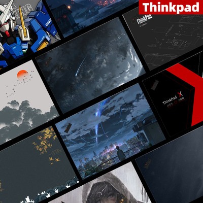 联想thinkpad简约办公电脑贴纸