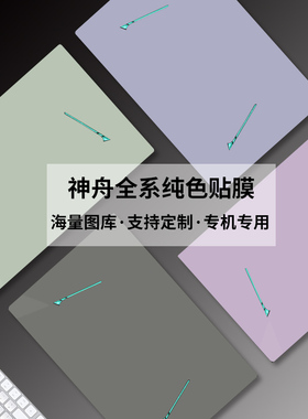 Hasee神舟渐变电脑贴纸商务简约纯色哑光保护膜2023战神Z8D6/Z8R7/R9/G8R9/G9R9/TX8R9笔记本贴纸外壳保护套
