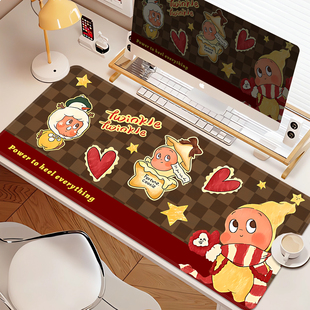 卡通可爱鼠标垫超大号办公电脑键盘垫学生宿舍书桌垫防滑加厚定制