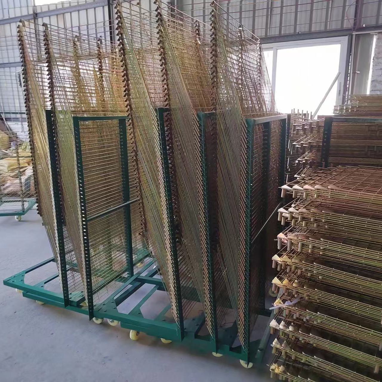 25层50层丝印千层架对联折叠手绘置物周转晾晒架烘干燥周转车包邮