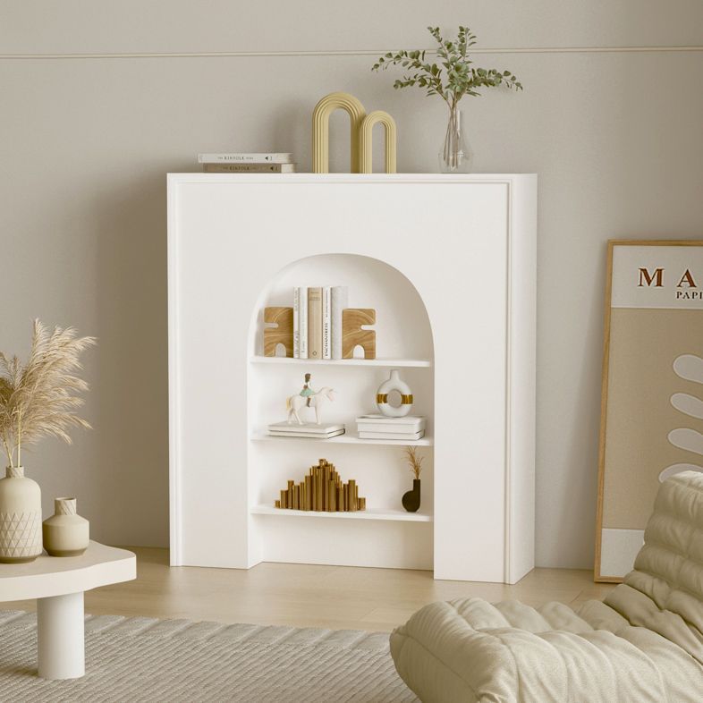 北欧美式壁炉客厅玄关装饰柜法式壁炉架白色玄关柜网红简约民宿