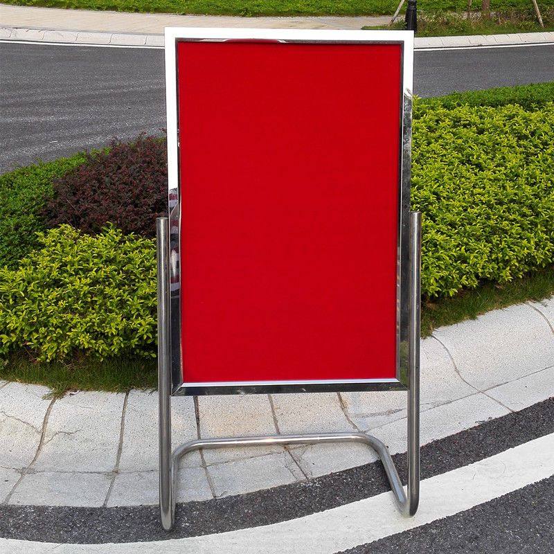 水牌展示架立牌指示牌不锈钢广告牌海报架酒店L型脚迎宾牌导向牌