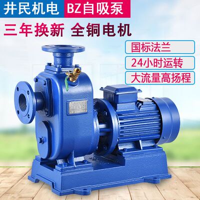 BZ自吸泵大流量卧式管道泵380V离心泵锅炉热水循环增压泵抽水泵