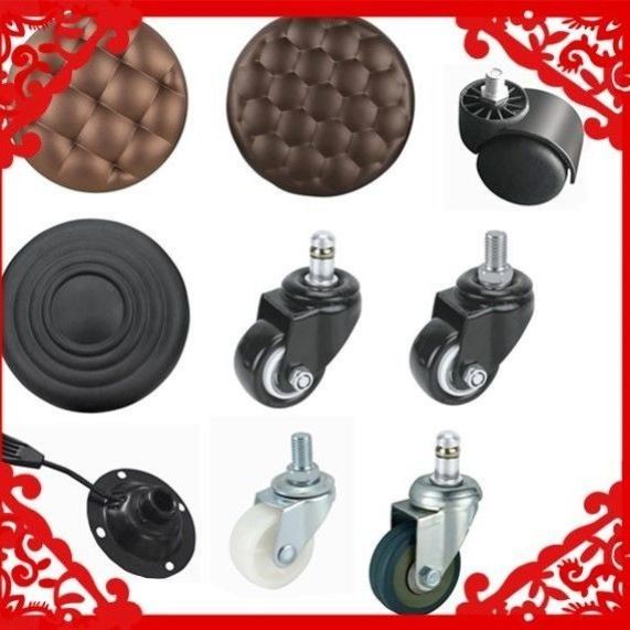 发廊美容美发店大工凳师傅椅配件酒吧台椅子万向轮子转向动滑轮