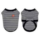 Ninkin新款 贵宾比熊雪纳瑞法斗柯基柴犬棉质衣 狗狗衣服春秋条纹衫