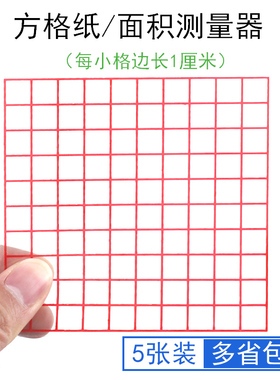 面积测量器方格纸面积与周长100个小方格平方厘米分米小学数学教具学具10厘米透明小方格教学仪器演示可投影