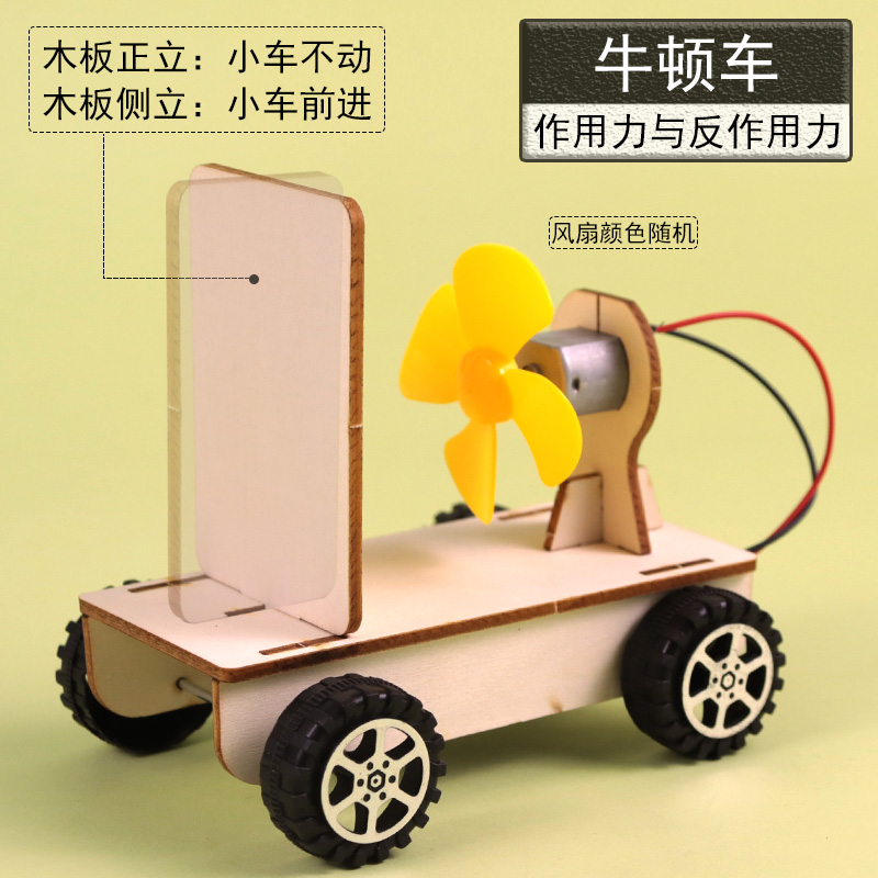 自制牛顿车科学实验材料包套装作用力与反作用力演示空气动力科技小制作初中物理趣味科普启蒙小学生教具教学