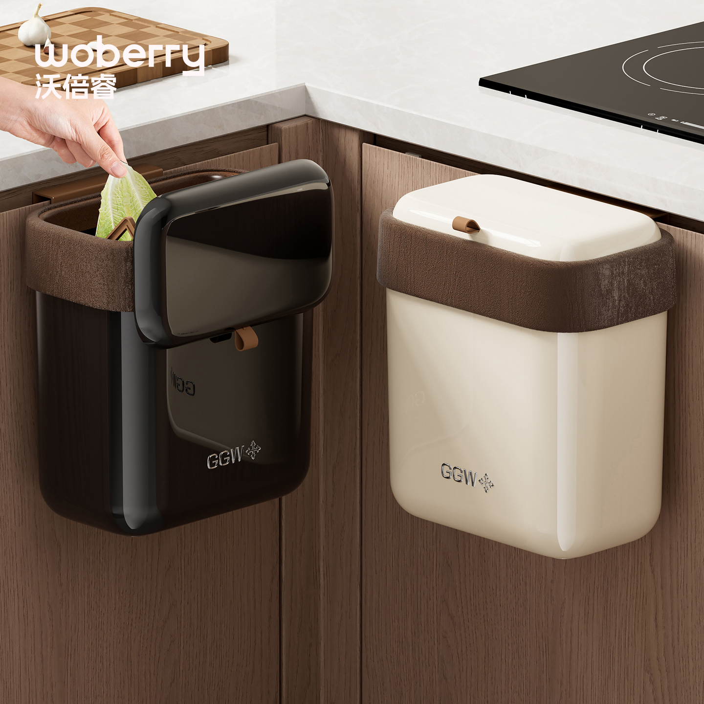 厨房专用大号壁挂式垃圾桶