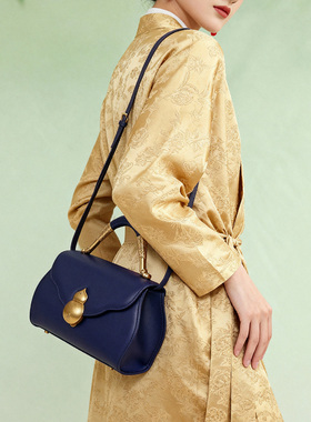 SADI轻奢复古高端手提包女头层牛皮高端礼品福禄手提包女小方包