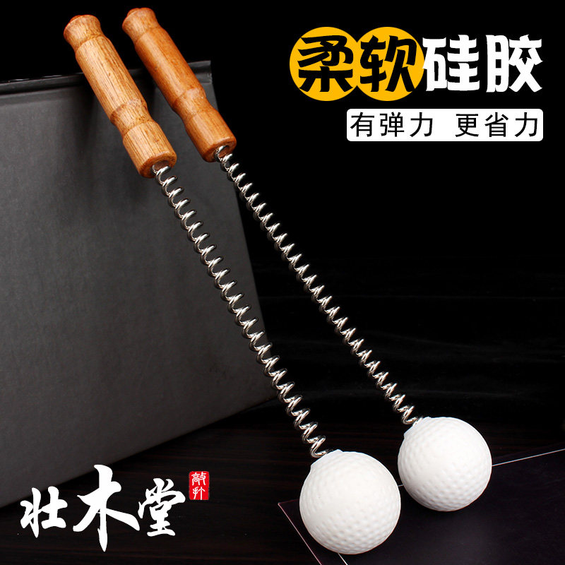 按摩锤木质敲打锤子经络捶背神器硅胶拍打肩颈椎手持式腿部按摩器