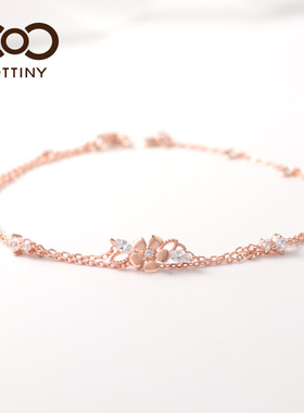 新年礼物双层纯银手链新品闺蜜同款镀金高级感女友手链女款年轻款