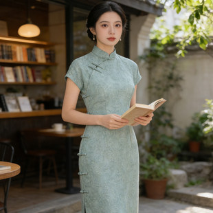 复古中国风女装夏季2026年新款全开襟日常改良旗袍连衣裙268006