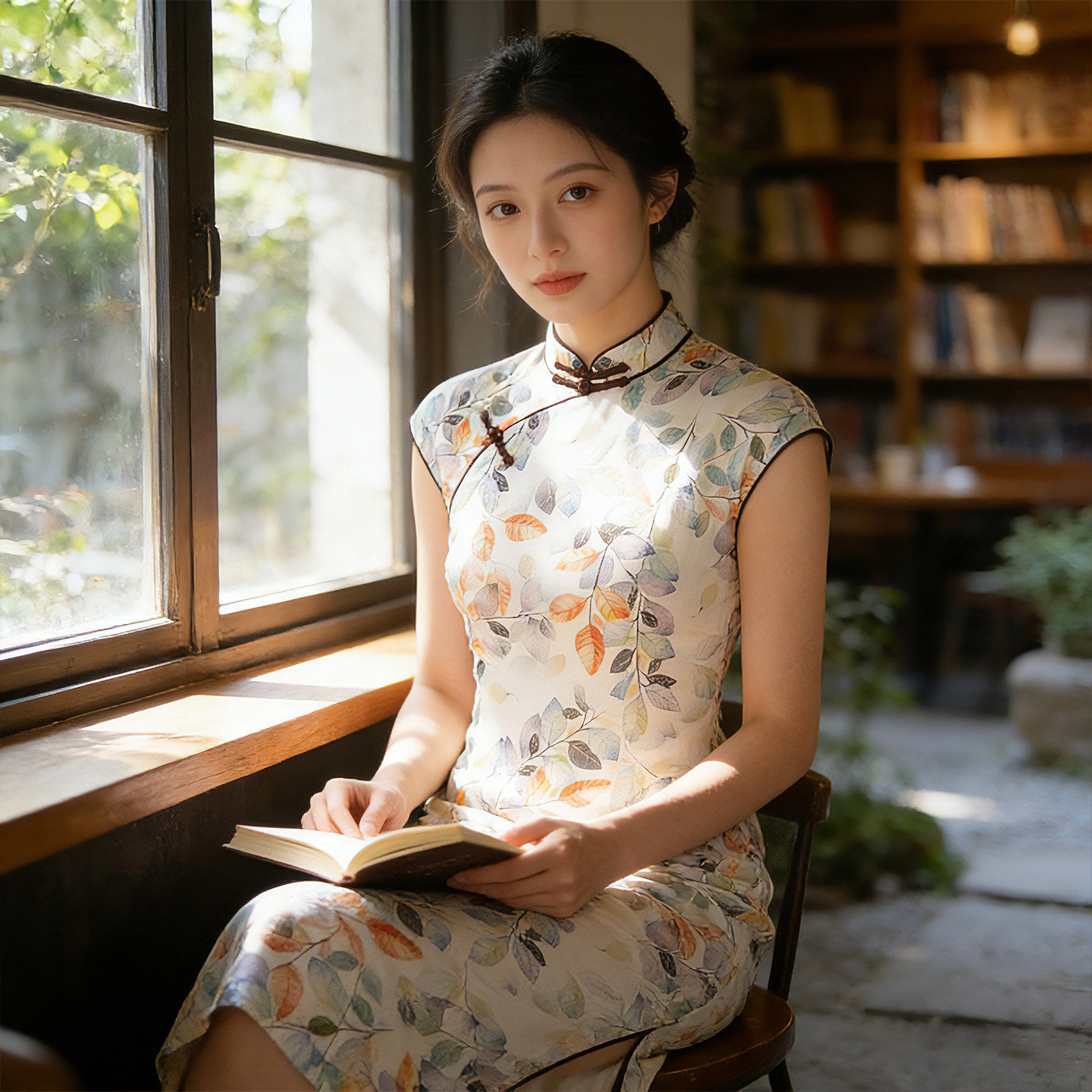 中国风女装夏季2026年新款复古优雅丝麻印花改良旗袍连衣裙268057