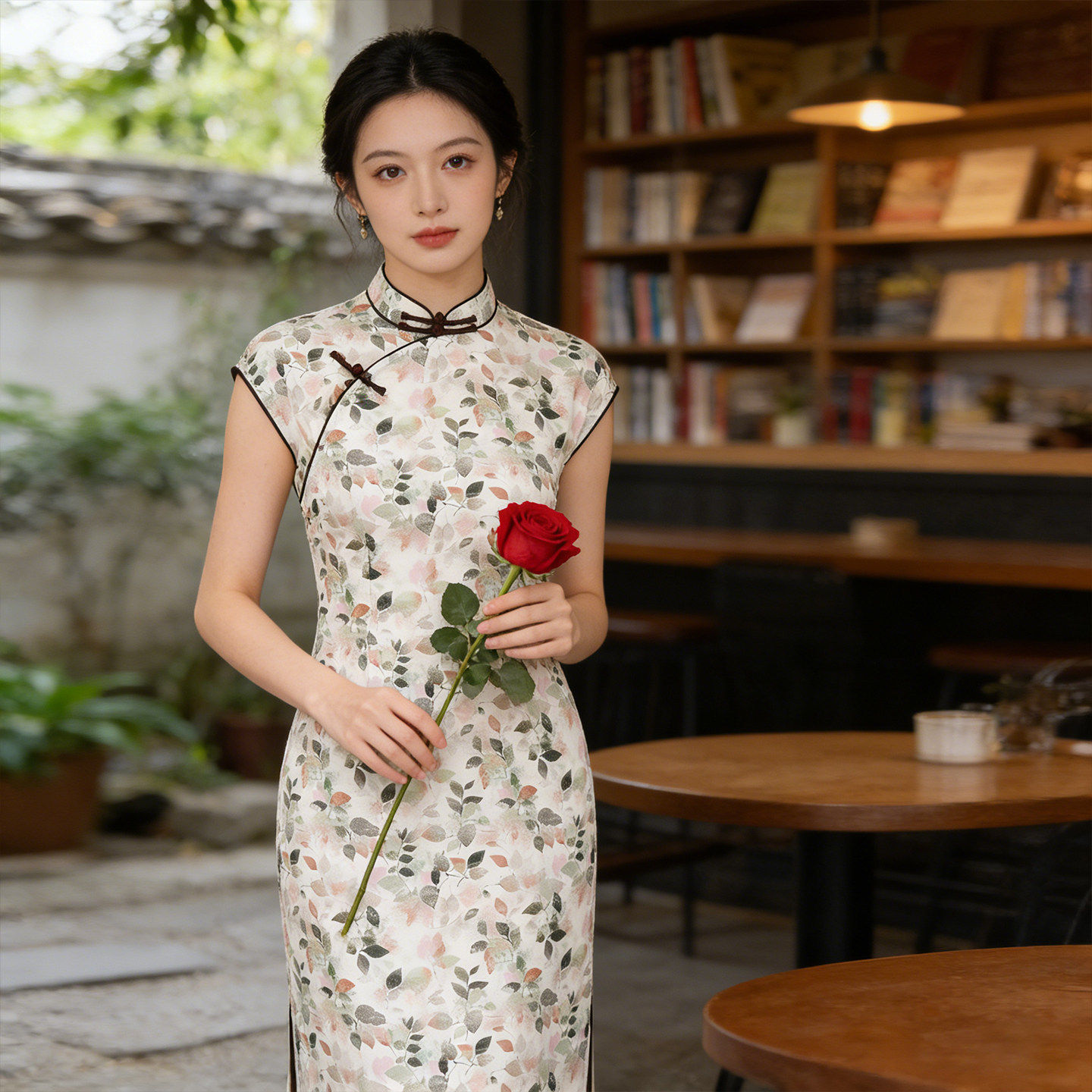 中国风女装夏季2026年新款复古丝麻印花日常改良旗袍连衣裙268055