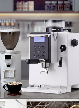 艾泽森商用咖啡机小成本创业研磨萃取咖啡馆奶茶店自动浓缩咖啡机