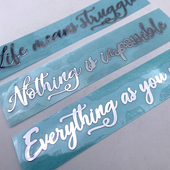 一切如你所愿金属贴英文字手机装 饰背贴梦想无惧笔记本平板贴