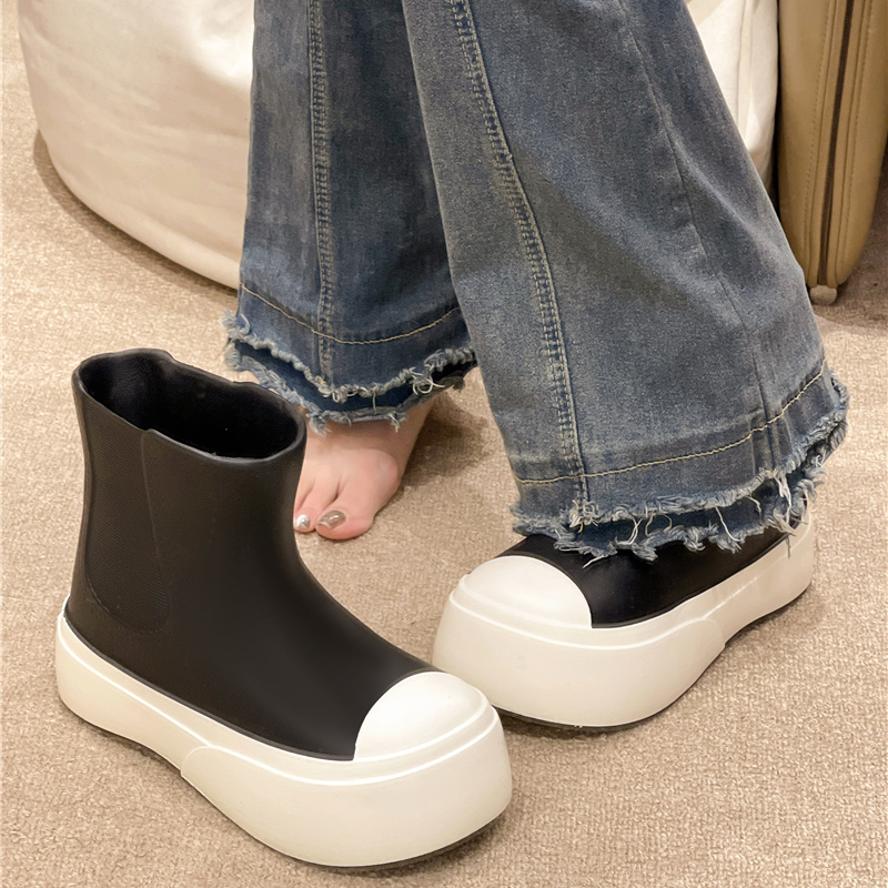 韩版时尚外穿女款四季雨鞋