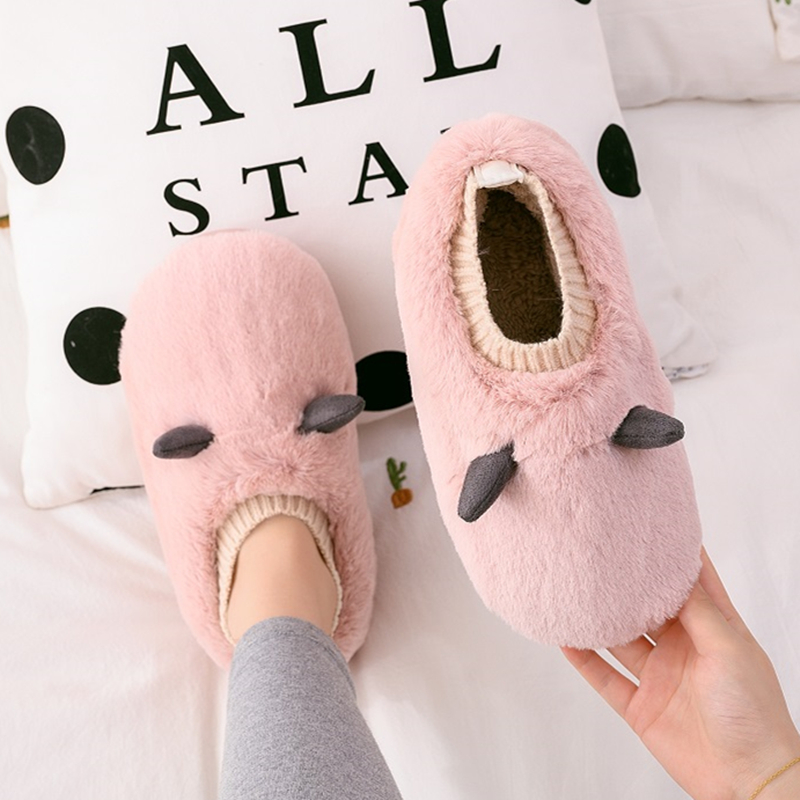 棉拖鞋女秋冬季室内居可爱卡通
