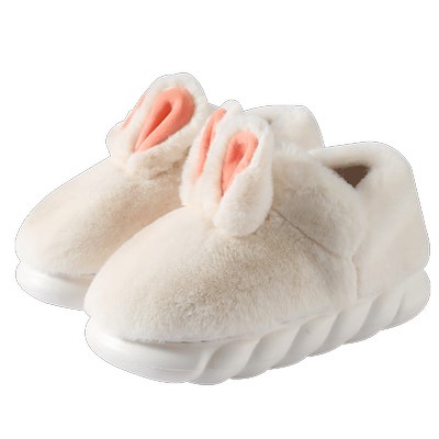 厚底棉拖鞋女包跟增高家居毛绒男